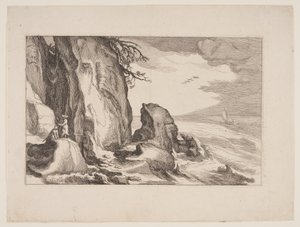 Planche 19, fra Landskaber med bondegårde af Boetius Adams Bolswert