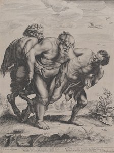 Den berusede Silenus, støttet af en Satyr og en Faun, 1625-5