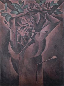 Sankt Sebastian, af Bohumil Kubista (1884-1918), olie på lærred, 98x75 cm