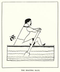 Oxford Quips: The Boating Blue (litho) af Bohun Lynch