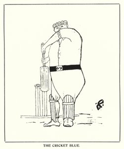 Oxford Quips: The Cricket Blue (litho) af Bohun Lynch