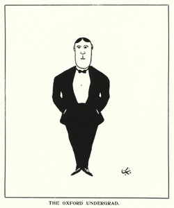 Oxford Quips: The Oxford Undergrad (litho) af Bohun Lynch
