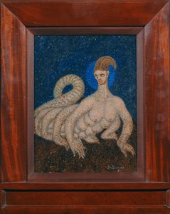 Den glorværdige vampyr (olie på pap) af Boleslaw Biegas