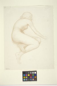 Model Crouching (blæk på papir)