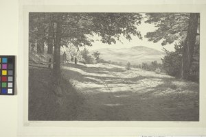 North View (blæk på papir)