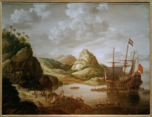 Landing af en tremester på en sydkyst