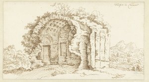 Ruin af et tempel i Cumae af Bonaventura van Overbeek