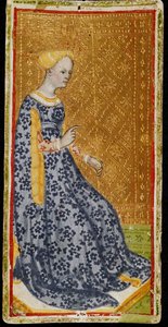 Dronningen af tryllestave. Tarotkort, 1441-1444.