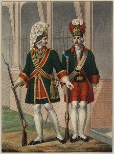Grenaderer fra Preobrazhensky Regiment i 1732-1738, begyndelsen af 1840
