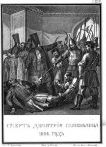 The Death of False Dmitriy I. 1606 Fra Illustreret Karamzin, 1836 af Boris Artemyevich Chorikov