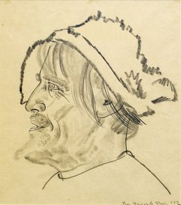 Konstantin Stanislavsky som Satin i skuespillet The Lower Depths af M. Gorky, 1922 af Boris Dmitrievich Grigoriev