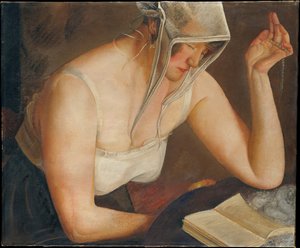 Kvinde læser, ca. 1922 af Boris Dmitrievich Grigoriev