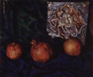 Stilleben. Granatæbler, 1910 af Boris Mikhailovich Kustodiev
