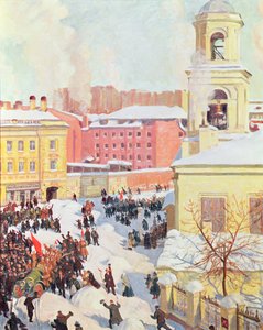 Den 27. Februar 1917 af Boris Mikhailovich Kustodiev