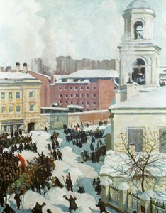 Den 27. februar 1917, 1917 af Boris Mikhailovich Kustodiev