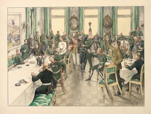 Den traditionelle morgenmad afholdt til minde om slaget ved Telish, hvori Egerski Guards Regiment deltog den 12. oktober 1877 af Boris V. de Heroys