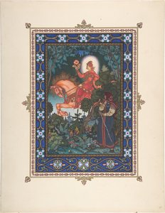 Illustration til eventyret Vasilisa den smukke, ca. 1925