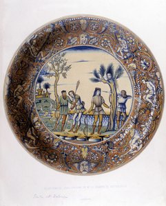 Daphne forvandlet til en Laurier for at undslippe forfølgelsen af Apollo - i "" Samling af italienske fajancer fra XV, XVI og XVIII århundreder", designet af C. Delange og C. Borneman, red. Delange, Paris af Bornemann Bornemann