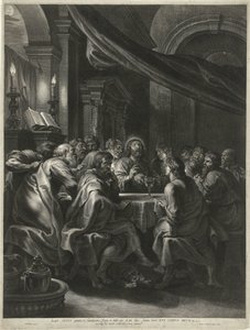 Kristus og apostlene ved den sidste nadver af Boëtius Adamsz. Bolswert
