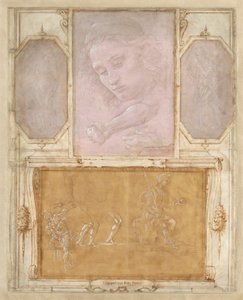 Side fra "Bog om tegninger" af Botticelli Giorgio Vasari with drawings by Filippino Lippi and Raffaellino del Garbo