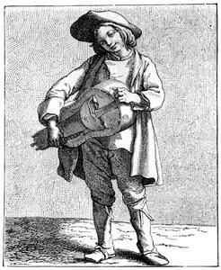 En gurdle-spiller, 1737-1742.