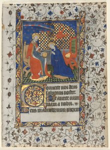 Bifolio fra a Book of Hours: Coronation of the Virgin, ca. 1415.