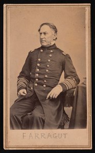 Portræt af David Glasgow Farragut 1801-1870, før 1870. af Brady
