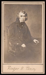 Portræt af Roger Brooke Taney 1777-1864, før 1864. af Brady