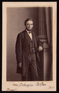 Portræt af Schuyler Colfax 1823-1885, før 1885.