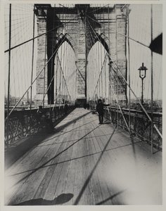 East River Bridge, 1888 (gelatinesølvtryk) af Breading G. Way