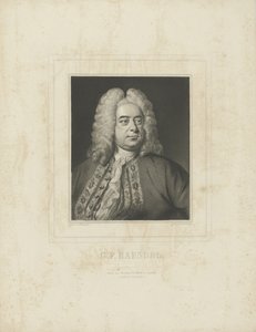 Portræt af komponisten Georg Friedrich Haendel 1685-1759, ca. 1840.