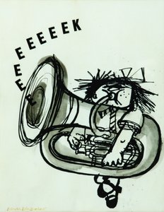 Eeeeeeek! (blæk på papir)