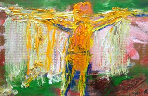 Hængende vask på en grøn himmel af Brenda Brin Booker