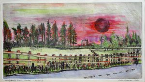 Solnedgang, Hedgerley Green af Brenda Brin Booker