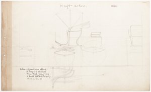 Arbejdstegning til Demi-Mail Phaeton, nr. 20400 af Brewster and Co.