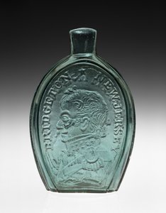 Figureret kolbe af Bridgeton Glass Works