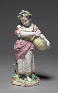 Figur af efteråret fra de fire årstider, ca. 1775. af Bristol Porcelain Factory