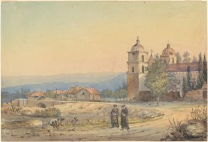 Santa Barbara kirke af British 19th Century