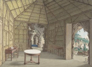 Spisestue, Villa Barbaja, Napoli, 1800-1870. af British Anonymous 19th Century.
