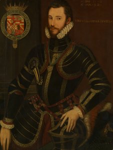 Portræt af Walter Devereux 1539-1576, første jarl af Essex, dateret 1572. af British Painter.