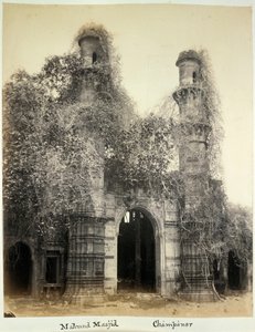 Mahmud Masjid (Nagina Masjid), Champaner, ca. 1875 (s/h-foto) af British Photographer