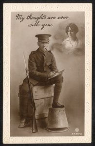 Storbritannien: Et sentimentalt postkort produceret af Cairo Postcard Trust, Cairo, Egypten, under 1. verdenskrig. af British Photographer
