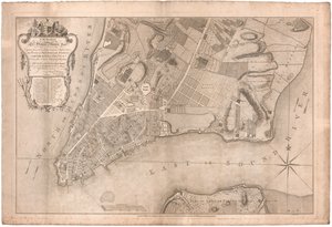 En plan for byen New York af Ratzer af British School