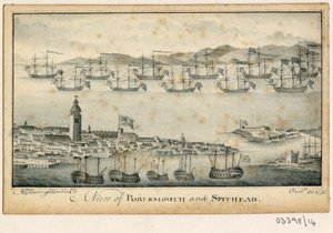 En række skitser, udsigter i Storbritannien, kontinentet og Amerika 1772-1778 (akvarel) af British School