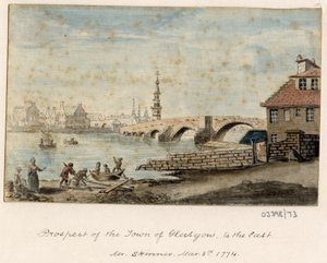 En række skitser, udsigter i Storbritannien, kontinentet og Amerika 1772-1778 (akvarel) af British School