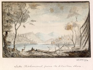 En række skitser, udsigter i Storbritannien, kontinentet og Amerika 1772-1778 (akvarel) af British School