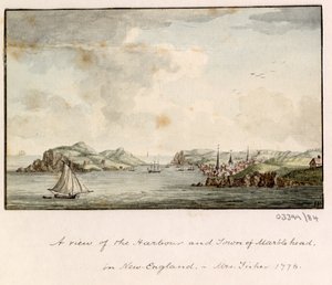 En række skitser, udsigt i Storbritannien, kontinentet og Amerika 1772-1778 (akvarel) af British School
