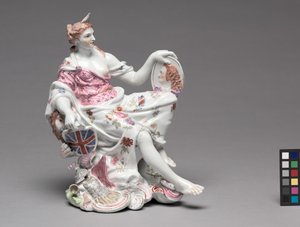 Britannia, Longton Hall Porcelænsfabrik, ca. 1756 af British School