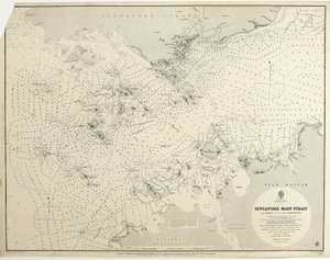 China Sea Singapore Main Strait From Tree I (pulo Angup) to Battam Bay Opmålt af Staff Commander J.W. Reed, R.N. og officererne på H.M.S. Rifleman af British School