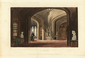 Design til et bibliotek i gotisk stil, Regency Era